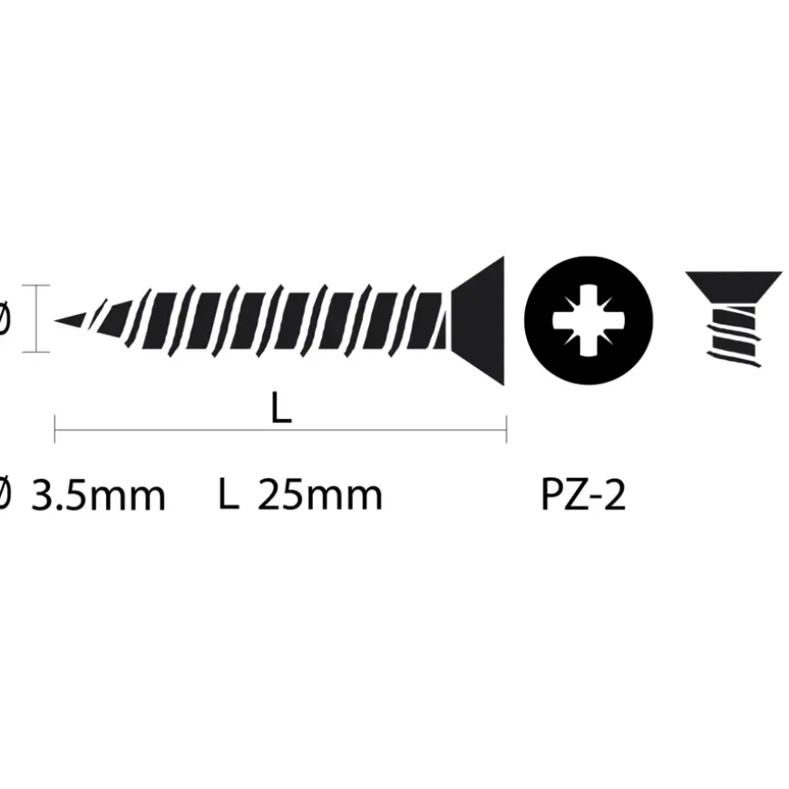 KARWEI unischroef platkop verzinkt 3,5x25 mm (15 stuks)