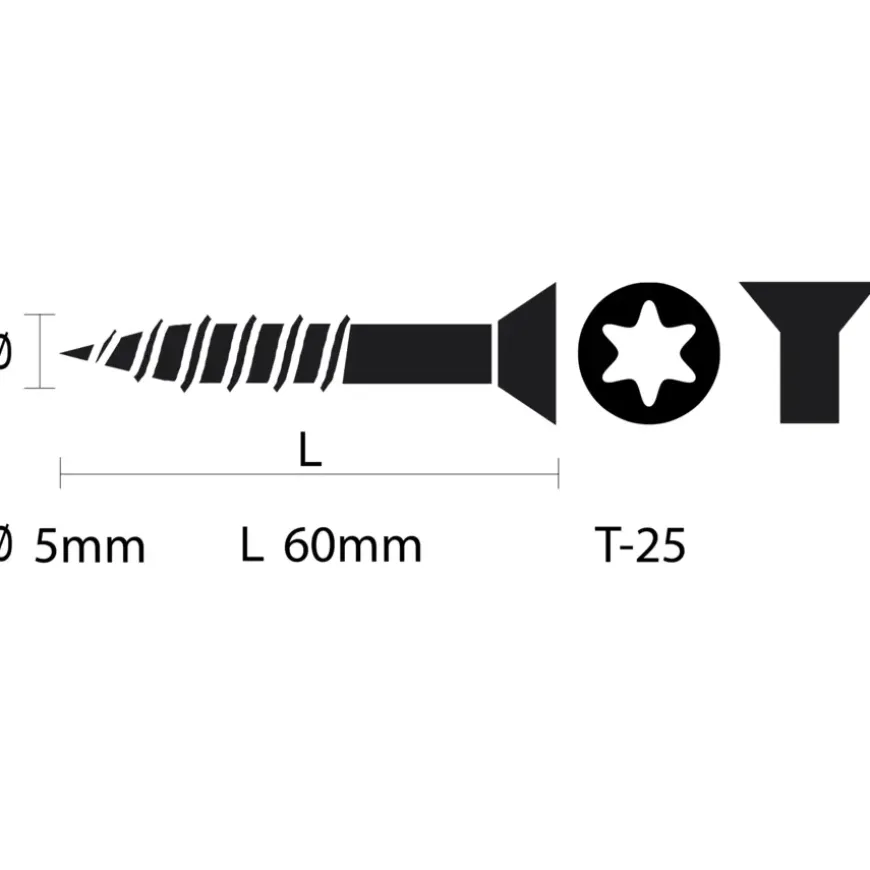 KARWEI unischroef platkop verzinkt 5x60 mm (70 stuks)