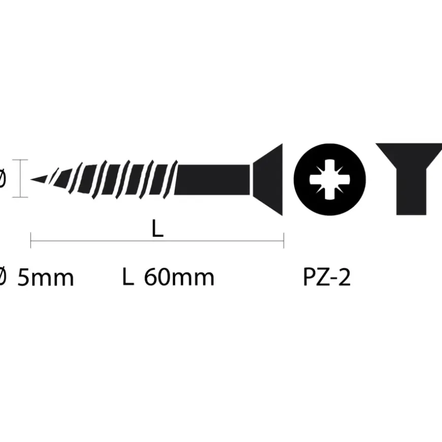 KARWEI unischroef platkop verzinkt 5x60 mm (70 stuks)