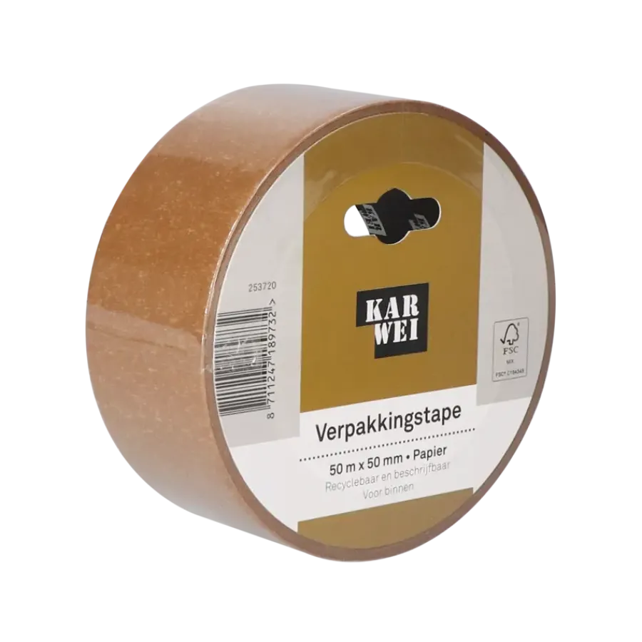 Verpakkingstape > KARWEI verpakkingstape papier 50 m x 50 mm