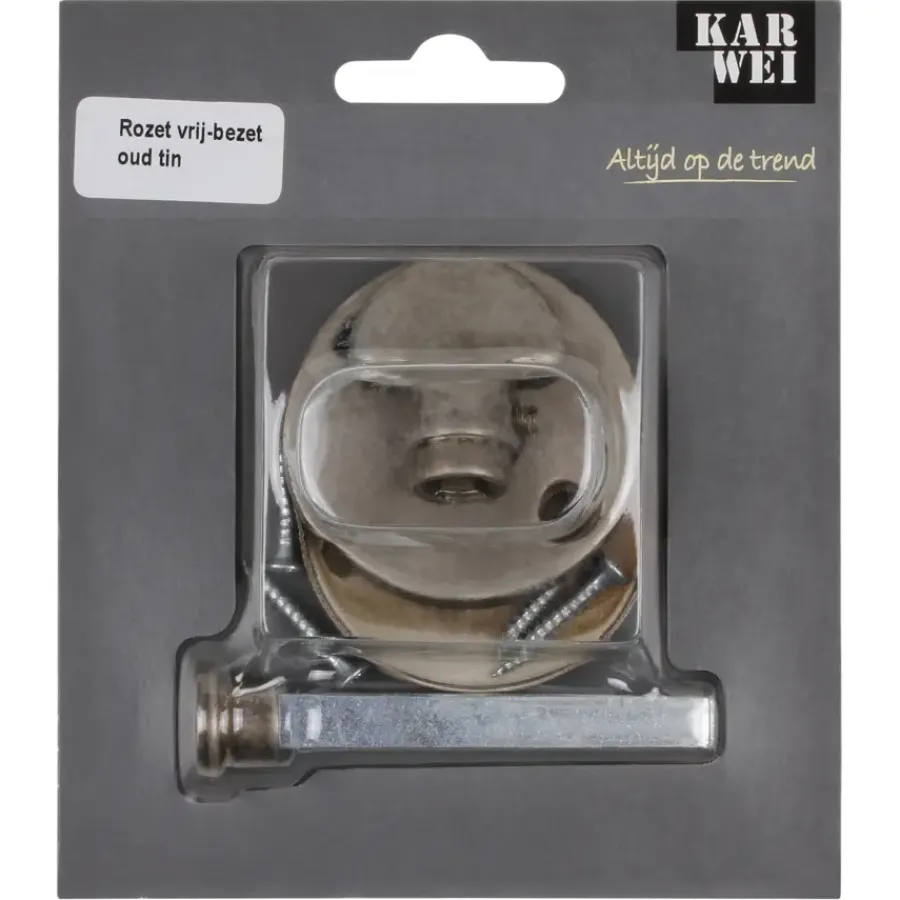 Deurbeslag Binnendeur|Deurbeslag Binnen > KARWEI vrij-bezet rozet rond tin look (messing)