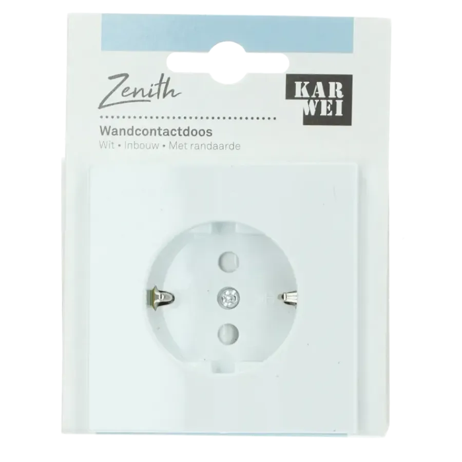 Inbouw Schakelmateriaal|Stopcontacten & Overige Contactdozen > KARWEI Zenith enkel wandcontactdoos wit