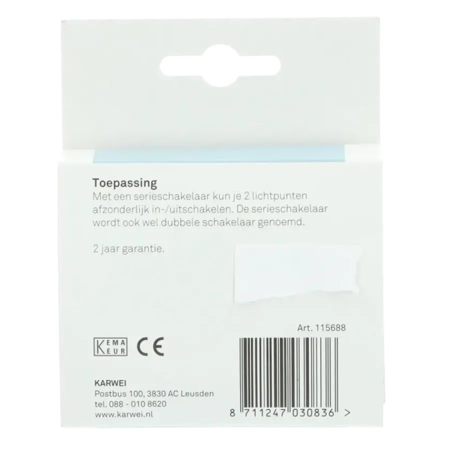 Schakelaars|Stopcontacten & Overige Contactdozen > KARWEI Zenith serieschakelaar mat zwart