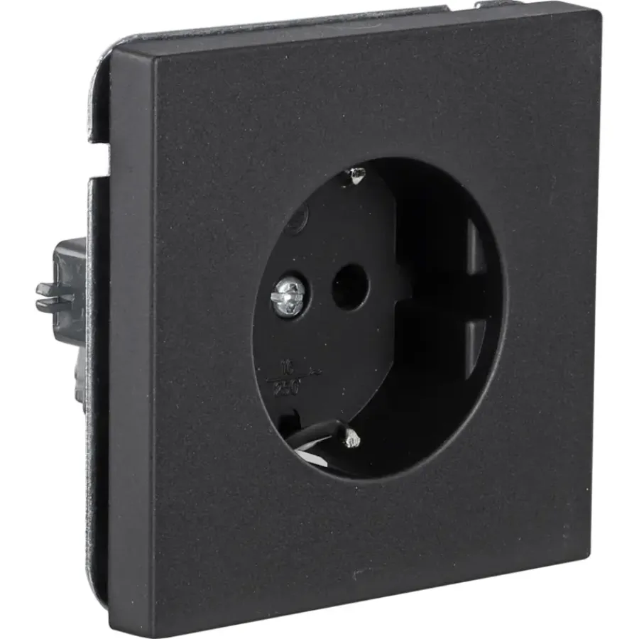 Inbouw Schakelmateriaal|Stopcontacten & Overige Contactdozen > KARWEI Zenith wandcontactdoos mat zwart