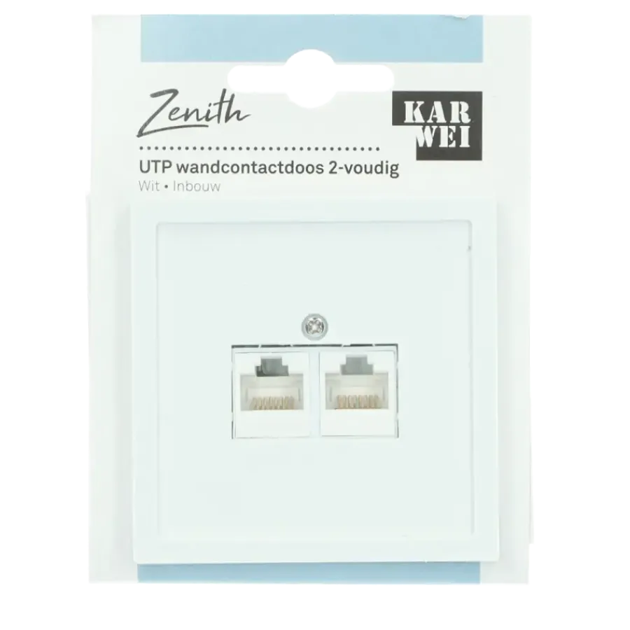 Inbouw Schakelmateriaal|Stopcontacten & Overige Contactdozen > KARWEI Zenith Wandcontactdoos UTP Wit
