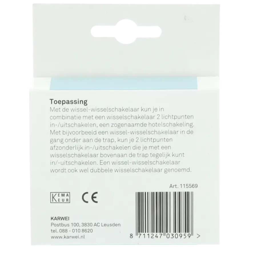 Schakelaars > KARWEI Zenith wissel-wisselschakelaar mat zwart