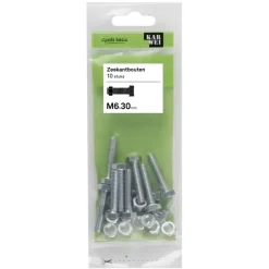 KARWEI zeskantbout voldraad M6x30 mm 10 stuks