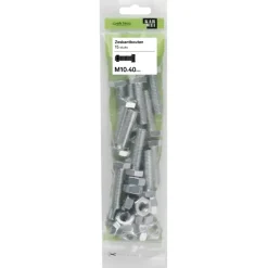 KARWEI zeskantbout voldraad M10x40 mm 15 stuks