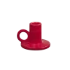 Keramieken kandelaar rood 9,5x8,5x6,5cm