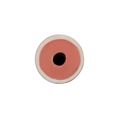 Keramieken kandelaar roze 8,5x8,5x19,5cm