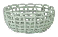 Keramieken mand groen 23x23x10,3cm