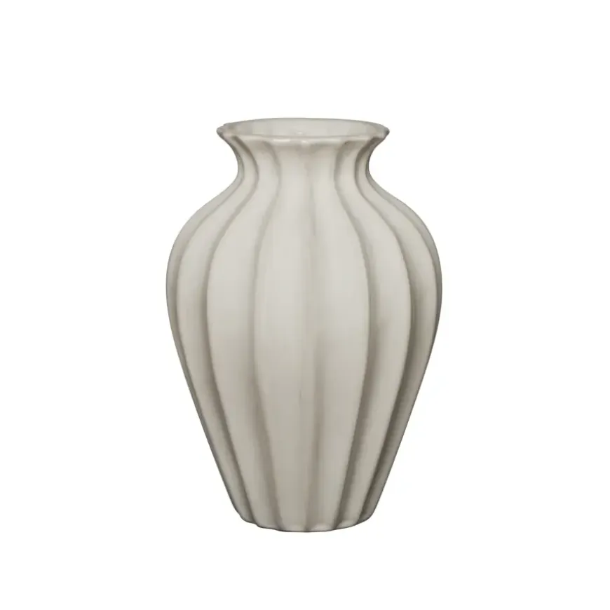 Keramieken vaas creme 25,4x25,4x38cm