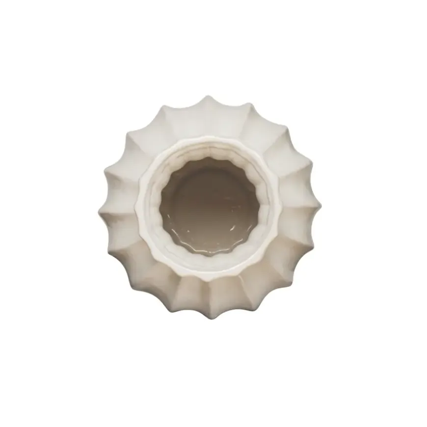 Keramieken vaas creme 25,4x25,4x38cm