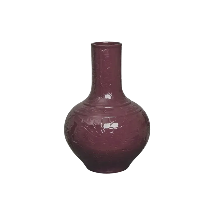 Keramieken vaas paars 31x31x54cm