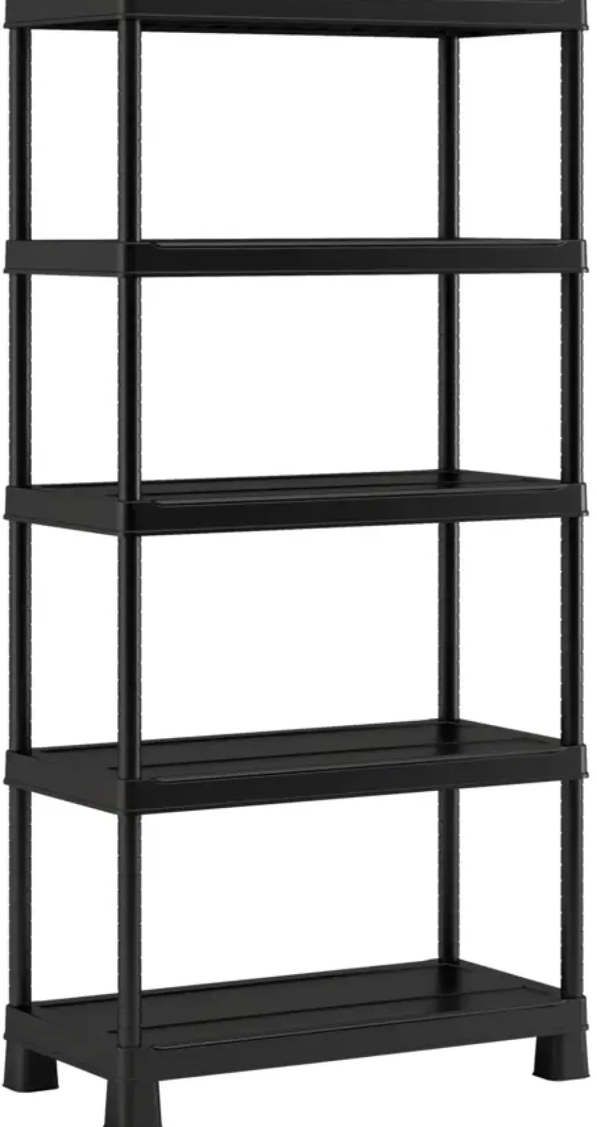 Keter Plus stellingkast - 5 planken - 90x40x182cm - zwart