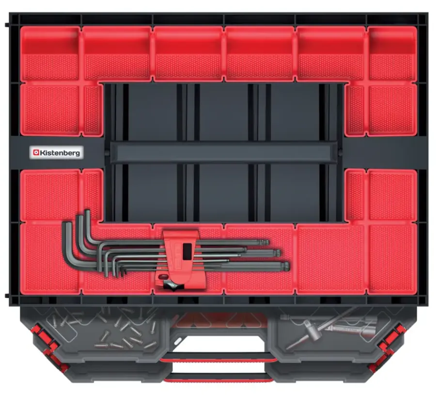 Gereedschapskisten & Opbergsystemen > Kistenberg Kirstenberg Ladebox met 3x organizer 390x284x60 mm