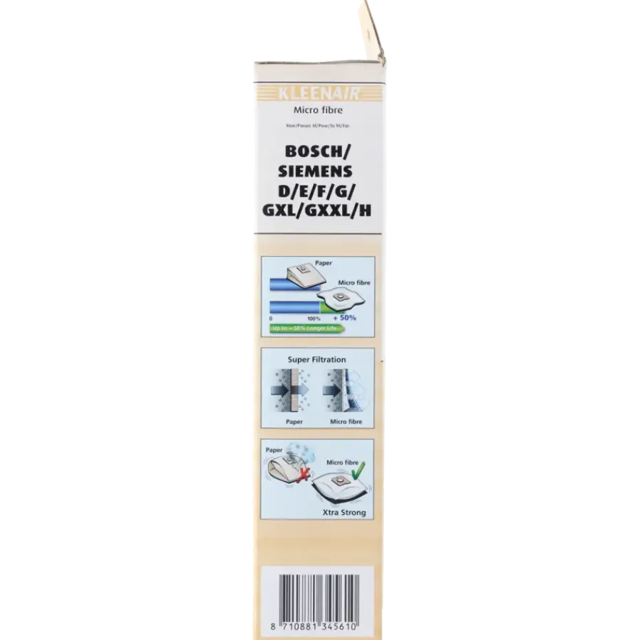 Overige Elektrisch Gereedschap Accessoires|Stofzuigerbenodigdheden > Kleenair stofzuigerzak Bosch/Siemens BS-7 5 stuks + 1 filter