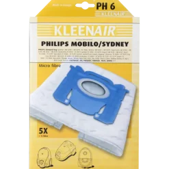 Overige Elektrisch Gereedschap Accessoires|Stofzuigerbenodigdheden > Kleenair Stofzuigerzak Philips Mobilo/Sydney PH 6 5 stuks