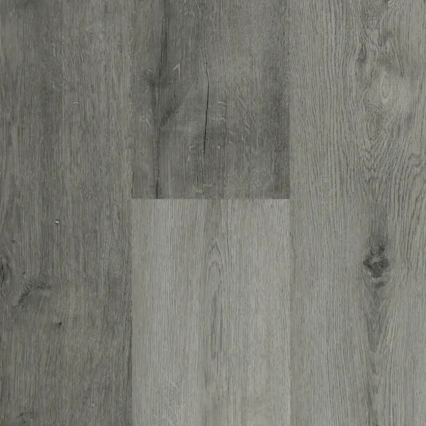 Kleurstaal click PVC Basic donkergrijs eiken houtlook