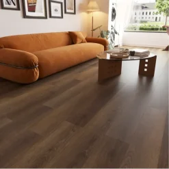 Kleurstaal click PVC Basic oud bruin eiken houtlook