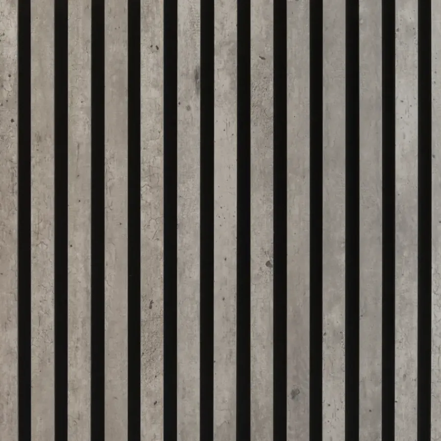 Akoestische Wandpanelen|Kleurstalen > Silentlines Kleurstaal lattenwand beton 20 x 30 cm