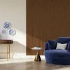 Akoestische Wandpanelen|Kleurstalen > CanDo Kleurstaal lattenwand Decowall Ellips ton sur ton rustiek eiken 25x30cm