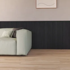 Akoestische Wandpanelen|Kleurstalen > CanDo Kleurstaal lattenwand Decowall Acoustic lava eiken 25x30cm