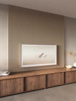 Akoestische Wandpanelen|Kleurstalen > CanDo Kleurstaal lattenwand Decowall Acoustic Curve zand 25x30cm