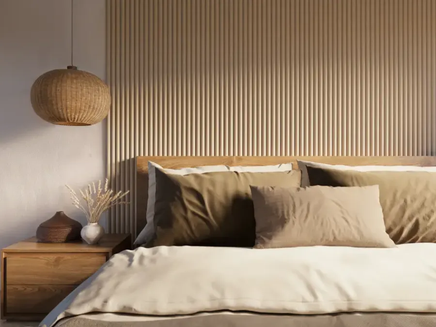 Akoestische Wandpanelen|Kleurstalen > CanDo Kleurstaal lattenwand Decowall Acoustic Curve zand 25x30cm