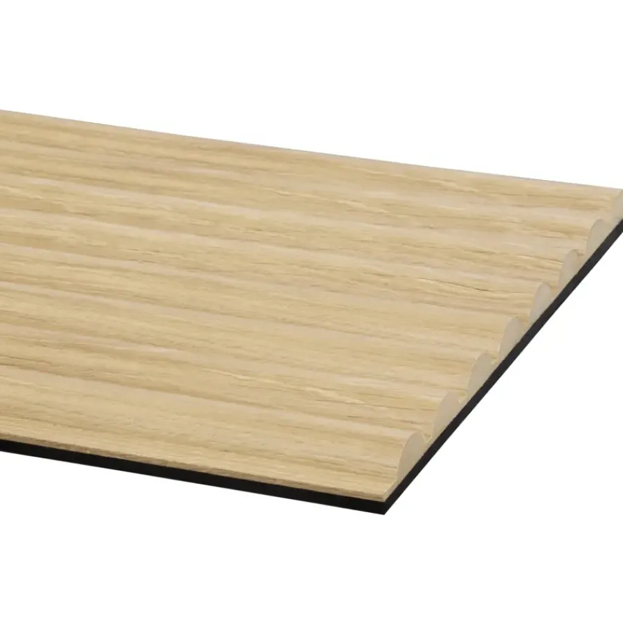 Akoestische Wandpanelen|Kleurstalen > CanDo Kleurstaal lattenwand Decowall Acoustic Curve naturel eiken 25x30cm