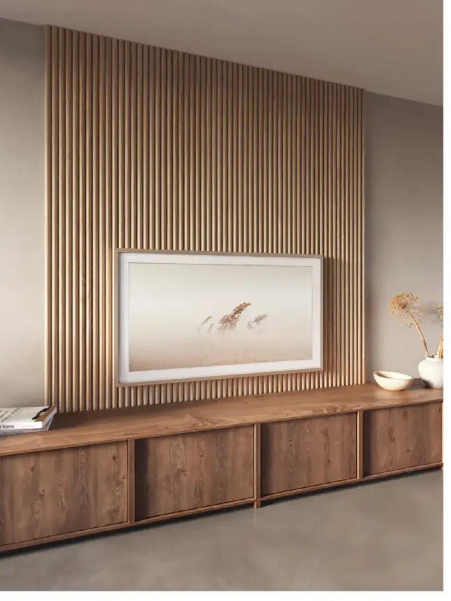 Akoestische Wandpanelen|Kleurstalen > CanDo Kleurstaal lattenwand Decowall Acoustic Curve naturel eiken 25x30cm