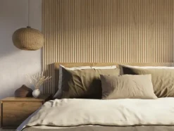 Akoestische Wandpanelen|Kleurstalen > CanDo Kleurstaal lattenwand Decowall Acoustic Curve naturel eiken 25x30cm