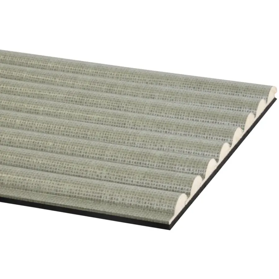 Akoestische Wandpanelen|Kleurstalen > CanDo Kleurstaal lattenwand Decowall Acoustic Curve salie 25x30cm