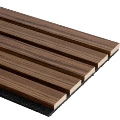 Akoestische Wandpanelen|Kleurstalen > CanDo Kleurstaal lattenwand Decowall Advanced walnoot 25x30cm