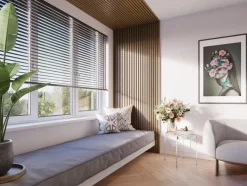 Akoestische Wandpanelen|Kleurstalen > CanDo Kleurstaal lattenwand Decowall Acoustic rustiek eiken 25x30cm