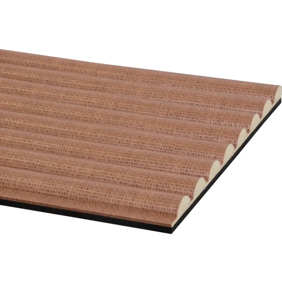 Akoestische Wandpanelen|Kleurstalen > CanDo Kleurstaal lattenwand Decowall Acoustic Curve terra 25x30cm