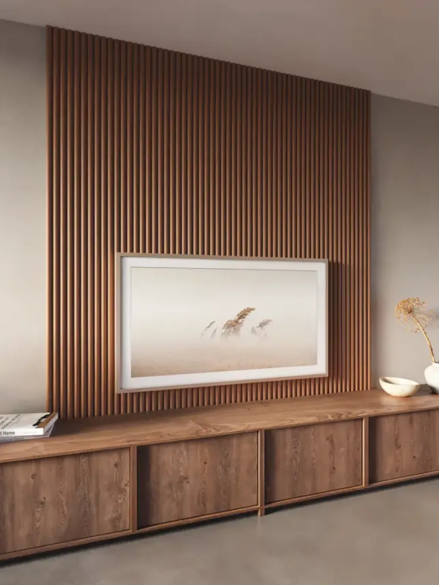 Akoestische Wandpanelen|Kleurstalen > CanDo Kleurstaal lattenwand Decowall Acoustic Curve terra 25x30cm