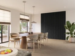 Akoestische Wandpanelen|Kleurstalen > CanDo Kleurstaal lattenwand Decowall Advanced lava eiken 25x30cm