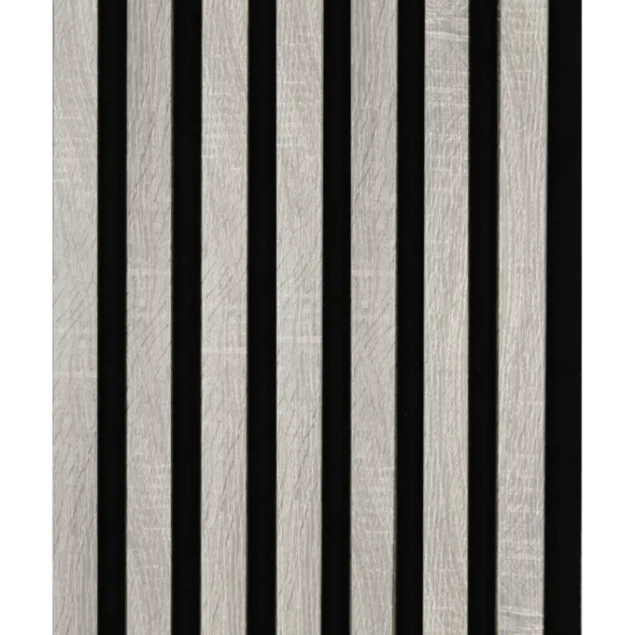 Akoestische Wandpanelen|Kleurstalen > CanDo Kleurstaal lattenwand Decowall Acoustic grijs eiken 25x30 cm
