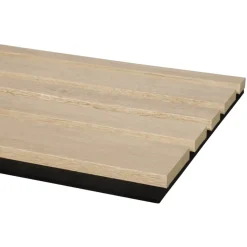 Akoestische Wandpanelen|Kleurstalen > CanDo Kleurstaal lattenwand Decowall Acoustic Blend naturel eiken 25x30cm