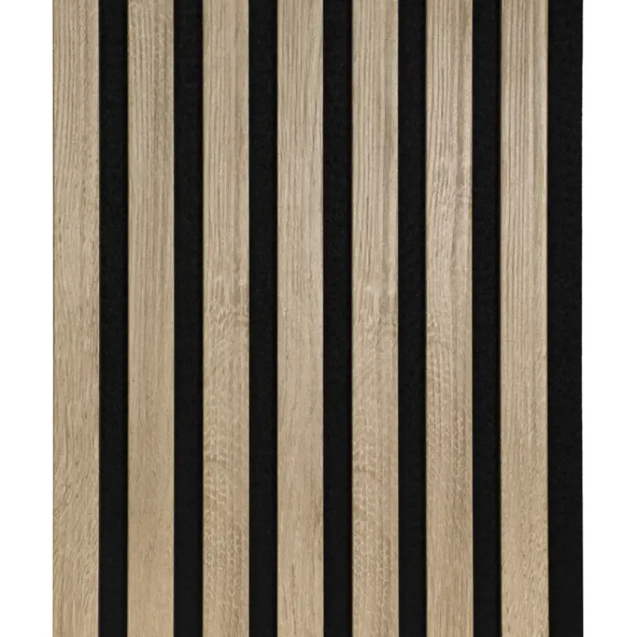 Akoestische Wandpanelen|Kleurstalen > CanDo Kleurstaal lattenwand Decowall Acoustic vergrijsd eiken 25x30cm