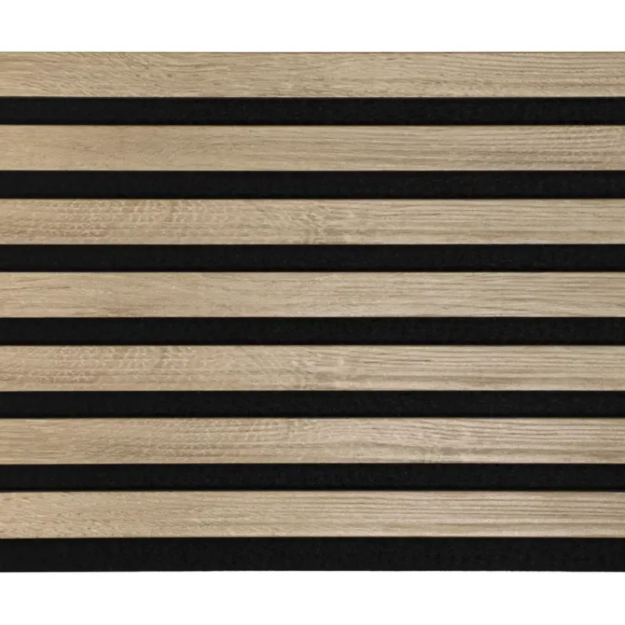 Akoestische Wandpanelen|Kleurstalen > CanDo Kleurstaal lattenwand Decowall Acoustic vergrijsd eiken 25x30cm