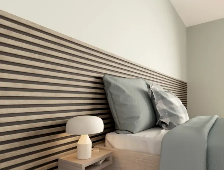 Akoestische Wandpanelen|Kleurstalen > CanDo Kleurstaal lattenwand Decowall Acoustic vergrijsd eiken 25x30cm