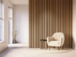 Akoestische Wandpanelen|Kleurstalen > CanDo Kleurstaal lattenwand Decowall Acoustic Blend brons eiken 25x30cm