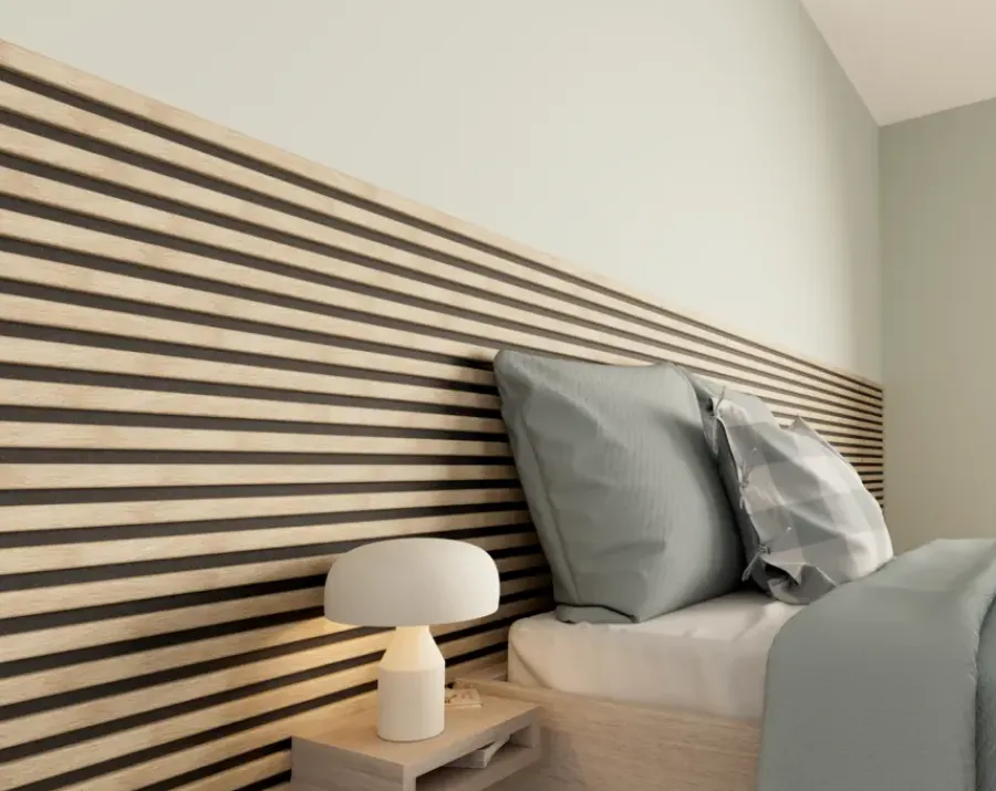 Akoestische Wandpanelen|Kleurstalen > CanDo Kleurstaal lattenwand Decowall Acoustic eiken 25x30cm