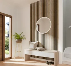 Akoestische Wandpanelen|Kleurstalen > CanDo Kleurstaal lattenwand Decowall Acoustic eiken 25x30cm