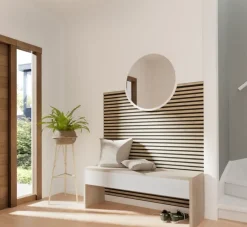Akoestische Wandpanelen|Kleurstalen > CanDo Kleurstaal lattenwand Decowall Acoustic eiken 25x30cm