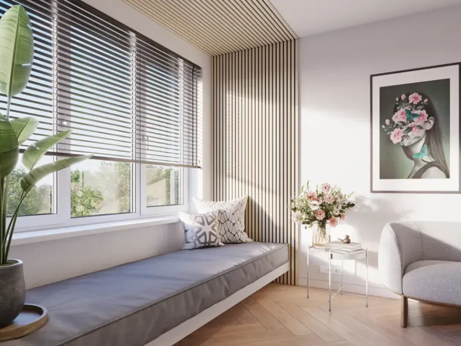 Akoestische Wandpanelen|Kleurstalen > CanDo Kleurstaal lattenwand Decowall Acoustic eiken 25x30cm