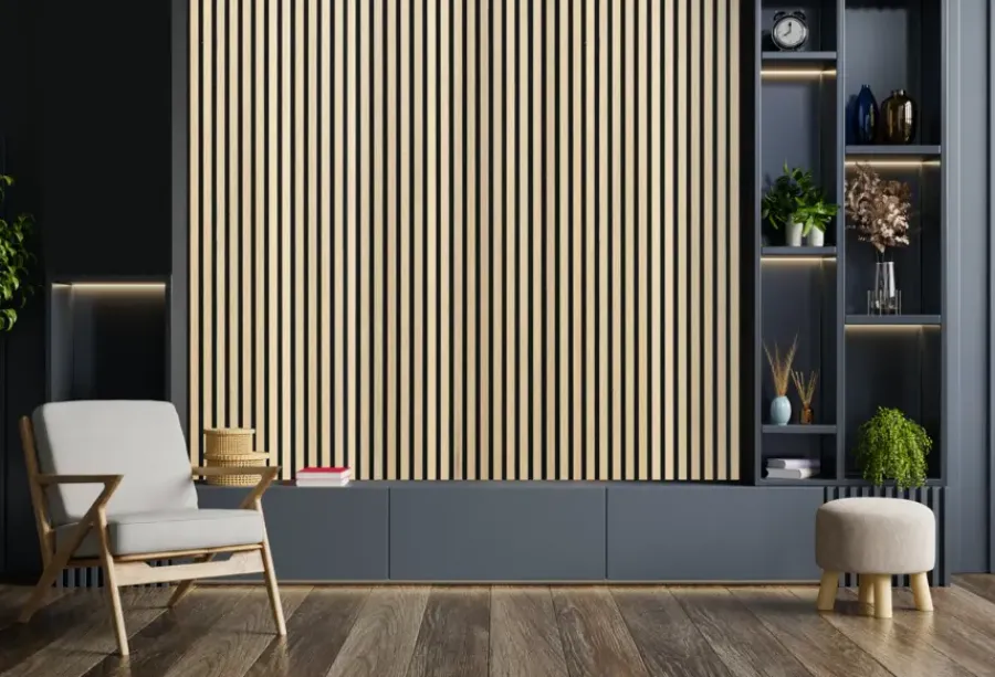 Akoestische Wandpanelen|Kleurstalen > Silentlines Kleurstaal lattenwand essen 20x30 cm