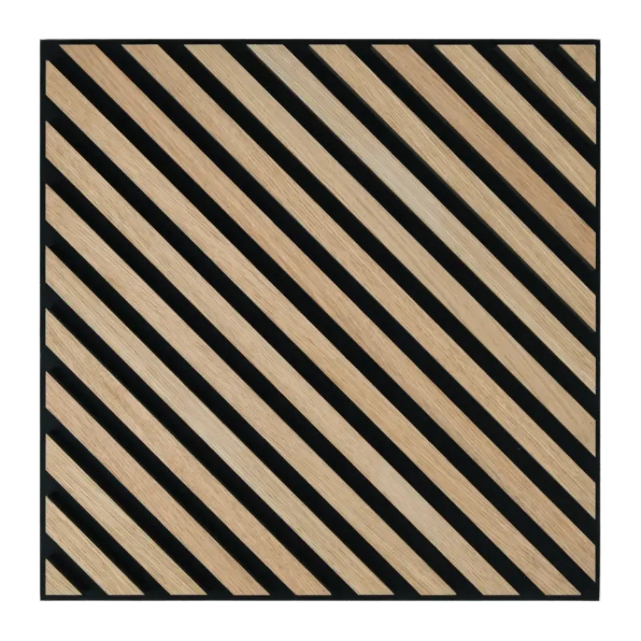 Akoestische Wandpanelen|Kleurstalen > Silentlines Kleurstaal lattenwand hongaarse punt licht eiken 20 x 30 cm